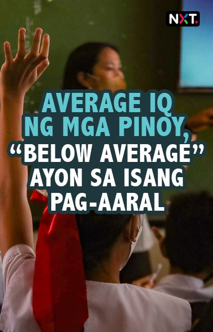 Mga Pilipino 'below average' ang IQ, ayon sa report.